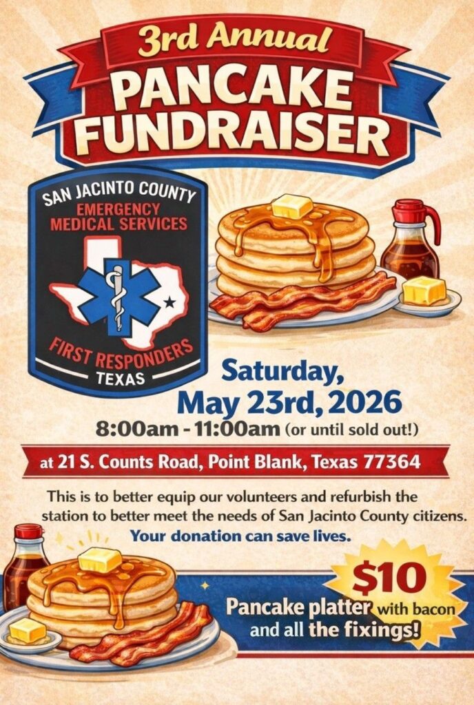 San Jacinto County First Responders Pancake Breakfast